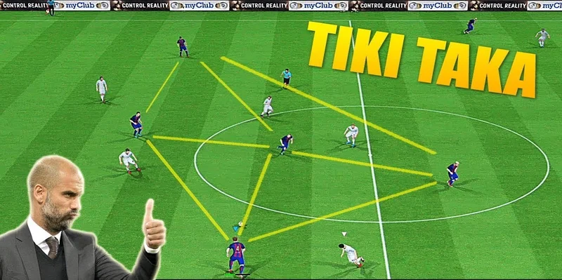 Tiki taka đặc trưng của chiến thuật sân cỏ