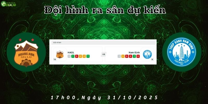 Đội hình dự kiến HAGL vs Nam Định 